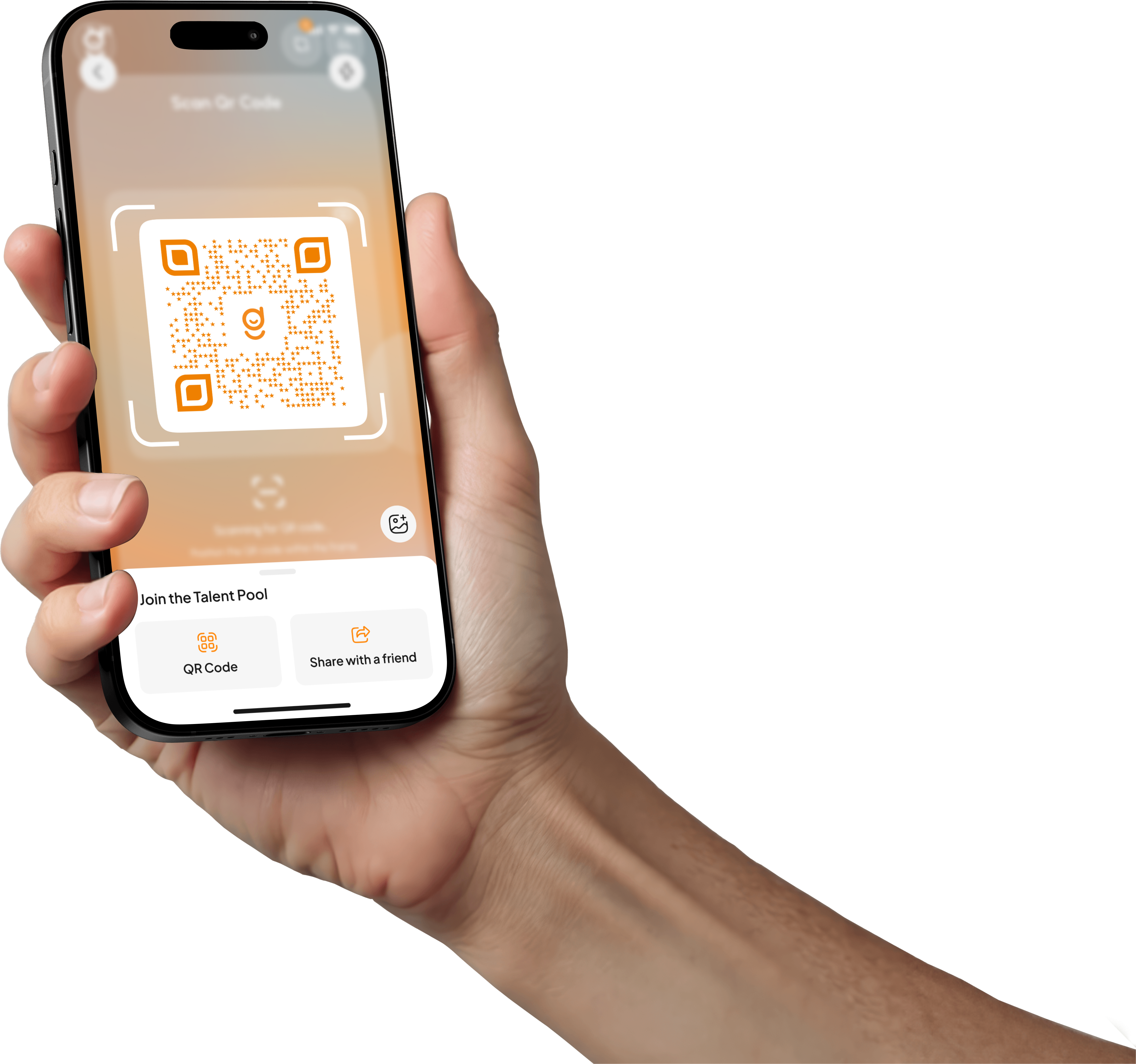 Instant talent pool access with QR codes