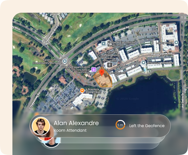 Automatic clock-out with geofencing